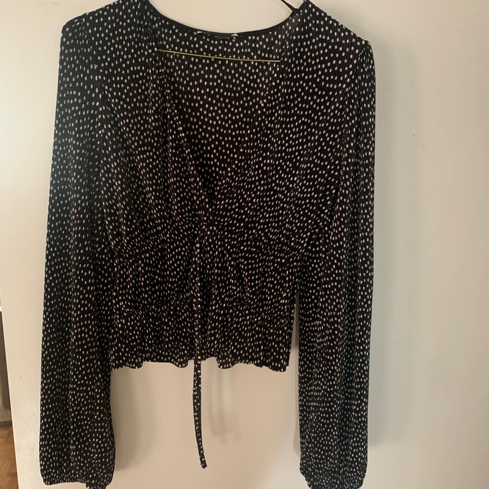 Zara polka dot blouse